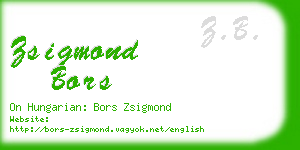 zsigmond bors business card